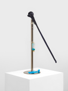 Ricardo Brey, Black Kouros, 2012–2021, Mixed media, 29 1/8 x 7 7/8 x 29 1/8 in (74 x 20 x 74 cm), © Ricardo Brey, Courtesy the artist and Alexander Gray Associates