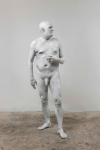 Guido  Casaretto, Monty Python, 2021, Graphite and charcoal on poliester cast, 83 x 76 x 226 cm, © Guido  Casaretto, Courtesy the artist and Zilberman Gallery