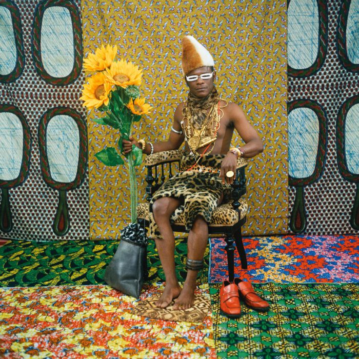 Samuel Fosso, The Chief: He Who Sold Africa to the Colonists, from the series “Tati”, 2008, The Art Institute of Chicago, promised gift of Isabel S. Wilcox. Courtesy of Jean-Marc Patras Gallery, Paris. © Samuel Fosso