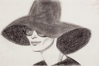 Alex Katz, Black Hat 2, 2010, Courtesy of the artist and Richard Gray Gallery