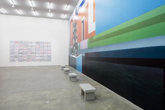 Installation view (Jenny Holzer and Louise Lawler), Eau de Cologne, Sprüth Magers-Berlin, 17/9-21/10/15, Photo: Timo Ohler