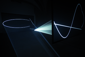 Anthony McCall, Face to Face, 2013, Installation view at Sean Kelly Gallery-New York, Courtesy Fundació Gasparis