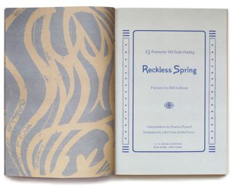 Reckless Spring, Poems: Hồ Xuân Hương, Drawings: Bill Sullivan,