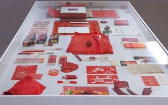 Lourdes Castro, Installation view of Un Autre Livre Rouge, Bienal de São Paulo Archive