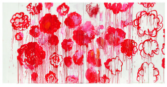 Cy Twombly, Blooming, 2001-08, Private Collection, © Foundation, Courtesy Archives Fondazione Nicola Del Roscio, © Photo: Studio Silvano-Gaeta, Centre Pompidou Archive