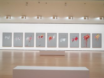 Cy Twombly, View of the series “Nine Discourses on Commodus”, 1963, Guggenheim Bilbao Museo-Bilbao, © Cy Twombly Foundation-Rome, © FMGB Guggenheim Bilbao Museoa, 2016, Centre Pompidou Archive