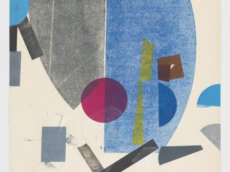 Austin Thomas, Gray Blue Black X (Detail), 2016, Monoprint with Akua intaglio ink on proofing paper, 93.98 x 45.72 cm, Morgan Lehman Gallery Archive