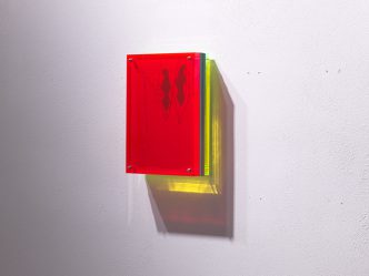 Francesco Candeloro, Linee Siamesi, 2016, Plexiglass acetate and paper, Courtesy Marignana Arte Gallery