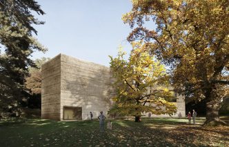 The extension project of the Fondation Beyeler by Atelier Peter Zumthor, House for Art, View from the Iselin-Weber Park, Courtesy Atelier Peter Zumthor & Partner