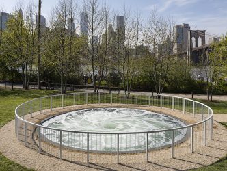 Caption: Anish Kapoor, Descension, 2014, Brooklyn Bridge Park, New York, 2017, Photo: James Ewing, Public Art Fund, © Anish Kapoor 2017