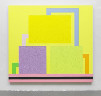 Peter Halley, 24 Frames, Acrylic, day-glo acrylic, Roll-a-Tex on canvas, 211 x 232 x 10 cm, Gary Tatintsian Gallery Archive