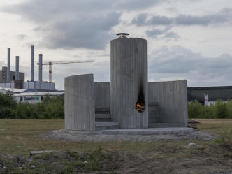 Oscar Tuazon, Burn the Formwork, © Skulptur Projekte 2017, Photo: Henning Rogge