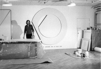 Bernar Venet in his studio, New York, 1978, Courtesy Archives Bernar Venet-New York, Blain|Southern Archive