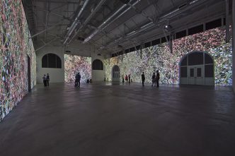 Jennifer Steinkamp, Madame Curie, 2011, Seven-channel, synchronized projection, Dimensions variable, Photo: Robert Wedemeyer, Collection Museum of Contemporary Art San Diego, Museum purchase with funds provided by Joan and Irwin Jacobs, 2011.1