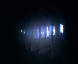 Bill Viola, The Veiling, 1995, Video/sound installation, 30:00 minutes, Performers: Lora Stone, Gary Murphy, Courtesy Bill Viola Studio, © Bill Viola, Photo: Roman Mensing