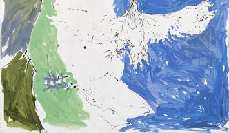 Georg Baselitz, Eagle 53 – Heroe 65 (Remix) [Detail], 2007, Oil on canvas, 300 x 250 cm, Privately owned, © Georg Baselitz, 2017, Photo: Jochen Littkemann-Berlin, Guggenheim Museum Archive