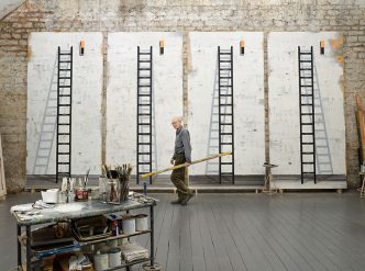 Michael Simpson in his studio, Photo Peter Mallet, Courtesy the artist and BlainSouthern