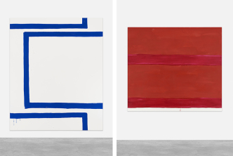 Left: Beth Letain, Ballast, 2017, Painting - Oil on canvas, 230 x 190 cm, Photo: Matthias Kolb, Courtesy Peres Projects-Berlin. Right: Beth Letain, Every Other, 2017, Painting - Oil on canvas, 170 x 190 cm, Photo: Matthias Kolb, Courtesy Peres Projects-Berlin