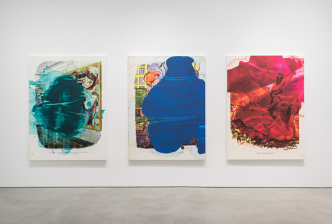 Installation view, Richard Prince, Ripple Paintings, Gladstone Gallery Archive