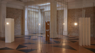 Leonor Antunes: the frisson of the togetherness, Installation view at the Whitechapel Gallery, Gallery 2, Photo: Nick Ash, Whitechapel Gallery Archive