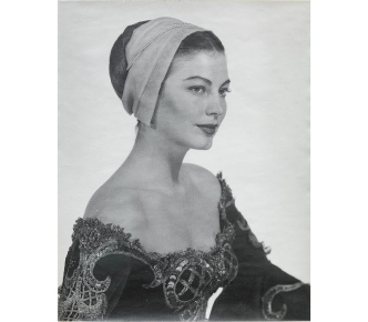 Man Ray, Ava Gardner in costume for Albert Lewin's 'Pandora and the Flying Dutchman,' Hollywood, 1950, Vintage gelatin silver print, 25.4 × 20.3 cm, © Man Ray Trust/ADAGP 2017