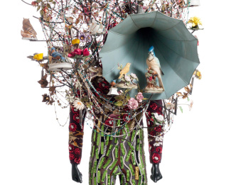 Nick Cave, Soundsuit (Detail), 2011, Found objects, knit head and bodysuit, and mannequin, 307.3 x 106.7 x 83.8 cm, The Museum of Modern Art-New York, Gift of Agnes Gund in honor of Dr. Stuart W. Lewis, © 2018 Nick Cave, Photo: Imaging and Visual Resources Department MoMA