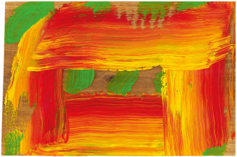 Howard Hodgkin, Through a Glass Darkly, 2015–16, Oil on wood, 27.3 × 41.3 cm, © Howard Hodgkin Estate, Photo: Prudence Cuming Associates, Courtesy Gagosian Gallery