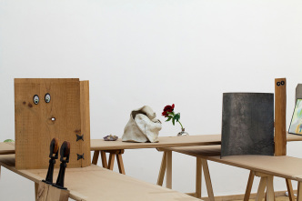 Christina Mackie, The Judges II, (2012) in Painting the Weights Kunsthal Charlottenborg, Copenhagen, Photo: courtesy the artist and Groundwork