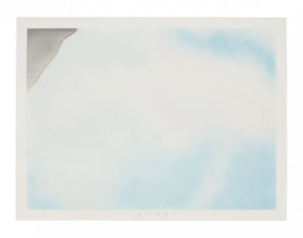 Joe Goode, Untitled (Torn Cloud B), 1973, Pastel on paper, 76.2 x 101.6 cm, Courtesy the artist and Van Doren Waxter Gallery