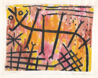 Paul Klee, Assjel im Gehege, 1940, 353, Pastel on cotton on cardboard, 31,5 x 41,5 cm, Zentrum Paul Klee-Bern