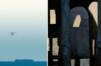 Left: Matthew Porter, Run the Dawn, 2018, Pigment print, 50,8 x 40,6 cm, Edition 2/3, © Matthew Porter, Courtesy Gallery Xippas. Right: Matthew Porter, Morning Interior, 2018, Pigment print, 29 x 24,5 cm, Edition 2/3, © Matthew Porter, Courtesy Gallery Xippas