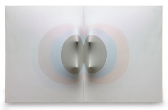 Zilia Sánchez, Amazonas (Amazons), from the series Topologías eróticas (Erotic Topologies), 1978. Acrylic on stretched canvas, 43 × 70 × 11 in., Princeton University Art Museum, NJ, Museum purchase, Fowler McCormick, Class of 1921, Fund, 2014-53