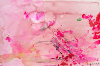 Zao Wou-Ki, Sans titre (Paris septembre), 2007, Watercolour on paper, 66 x 102 cm , Zao Wou-Ki ADAGP, Paris, 2018, Courtesy the artist and kamel mennour-Paris/London