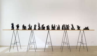 William Kentridge, Processione di Riparazionisti Maquettes (Full Set), 2018, Set of 15; laser cut steel, 363 x 242 x 2.5 cm), © William Kentridge, Courtesy the artist and Marian Goodman Gallery