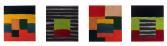 Sean Scully, Human 3, 2018, Oil on aluminium, Each panel 215.9 × 190.5 cm, Private collection (SS3357), © Sean Scully. Photo: courtesy the artist