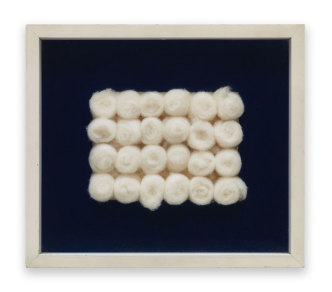 Piero Manzoni, Achrome ,1961-1962 , Cotton wool balls, 15 x 20 cm (cotton), Private Collection, © Fondazione Piero Manzoni-Milan, Courtesy Fondazione Piero Manzoni-Milan and Hauser & Wirth