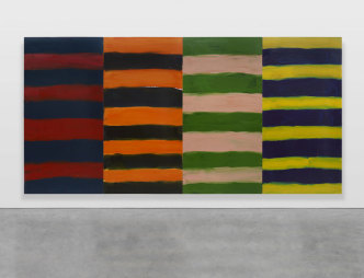 Sean Scully, Shutter, 2019, Oil on aluminium, 279.4 x 539.8 cm, © Sean Scully, Courtesy the artist and Lisson Gallery