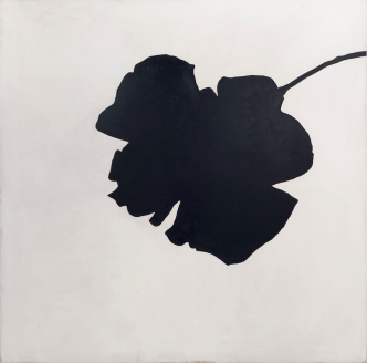 Jannis Kounellis, Black rose, 1965-66, Ducotone on canvas, 210 x 210 cm, Courtesy of the Archivio Kounellis and Almine Rech Gallery, © DACS 2019