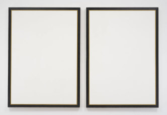 Joe Baer, Untitled diptych, 1966-1968, Oil on Canvas, 154.4 x 108.9 x 4.8 cm each, 152.4 x 108.9 x 4,8 cm overall, Courtesy Pace Gallery