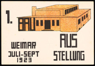 Paul Häberer, Postcard for the Bauhaus Exhibition of 1923, Lithograph and ink; Sheet: 10.5 × 15.1 cm, Getty Research Institute, Los Angeles (850513), ©Ute Menke