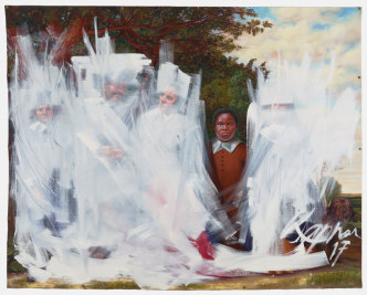 Titus Kaphar, Shifting the Gaze, 2017. Oil on canvas, 210.8 × 262.3 cm, Brooklyn Museum, William K. Jacobs Jr., Fund, 2017.34, © Titus Kaphar, Photo: Courtesy of Jack Shainman Gallery