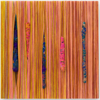 Sheila Hicks , Zihzabal, 2018, Pigments, synthetic fibers, cotton, linen, Dallas Museum of Art, Dallas Art Fair Foundation Acquisition Fund, Photo: Markus Wörgötter, © Sheila Hicks