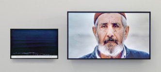 Sophie Calle , Old man, 2011 , 3'11" digital film with color and sound, TV screen, framed color photograph , Cinematographer : Caroline Champetier , © Sophie Calle/ ADAGP, Paris 2019 , Courtesy the Artist & Perrotin «In Istanbul, a city surrounded by the sea, I met people who had never seen it. I filmed their first time.»