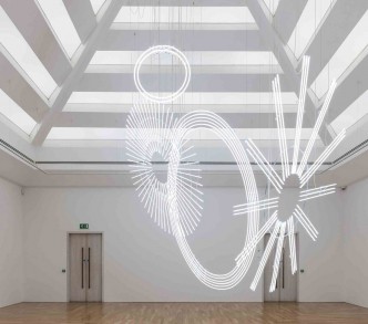 Cerith Wyn Evans, ....the Illuminating Gas, Installation view, 2019, Courtesy the artist and Pirelli Hangar Bicocca