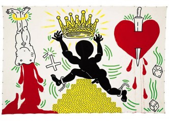 Work from the exhibition “Keith Haring | Jean-Michel Basquiat: Crossing Lines”, National Gallery of Victoria, Melbourne 2019