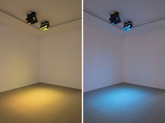 Left & Right: Hassan Khan, LightShift, 2015, Mixed media, Photo: Martin Argyroglo, Courtesy: the artist and Galerie Chantal Crousel-Paris