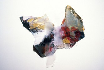 Lynn Umlauf , May 10, 1985, Acrylic, wire, Tycore, Plexiglas, bronze powder, canvas, 109 cm x 117 cm x 18 cm, © Lynn Umlauf , Courtesy the artist and Zürcher Gallery