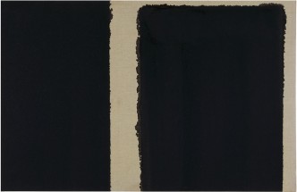 Yun Hyong-keun, Burnt Umber & Ultramarine Blue, 1997, Oil on linen, 65.5 x 100 cm