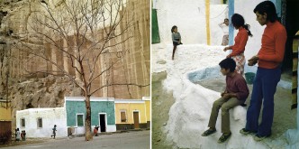 Left: Carlos Pérez Siquier, La Chanca, 1963, Chromogenic printing on Fujichrome photo paper20x20 cm., Museo Nacional Centro de Arte Reina Sofía, © Carlos Pérez Siquier Right: Carlos Pérez Siquier, La Chanca, Almería, 1965, Subsequent copy, inkjet, 30x30 cm, © Carlos Pérez Siquier