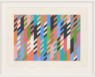 Bridget Riley, Study for Code of Manners, 1988, Pencil and gouache on paper, 67.9 x 90.7 cm, © Bridget Riley, Courtesy the artist and David Zwirner Gallery